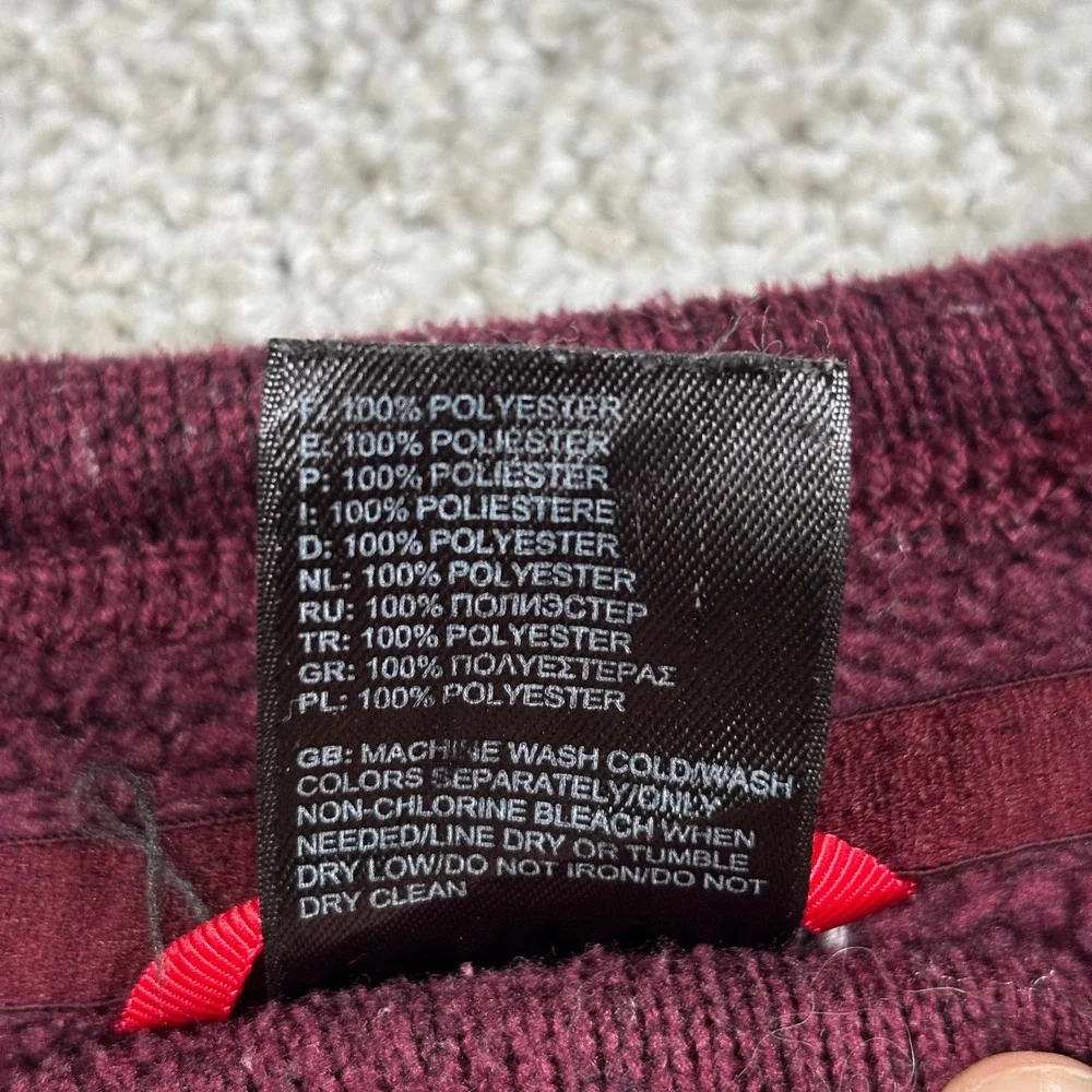 The North Face Gordon Lyons Pullover Mens XXL Burgundy Heather Fleece Sweater